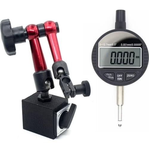 Digital 0.001mm Dial Indicator Precision Test Flexible Magnetic Holder Stand Measurement Analysis Instruments Gauging Tool ZM56