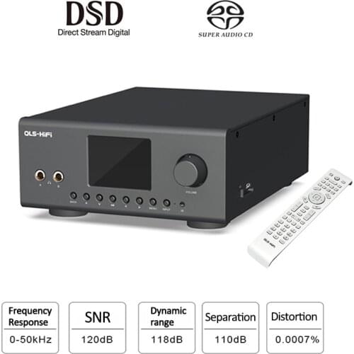 Quloos QA860 hifi Lossless Digital Player AD1955 DAC LME49720+OPA2134 24Bit/192Khz DSD64 Coaxial/optical input FLAC Music Player