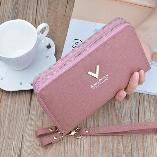 Card Holder Womens Wallet Long Leather Zipper Fashion Luxury Woman Wallet Coin Purse Female Wallet Money Clip Passport Cover