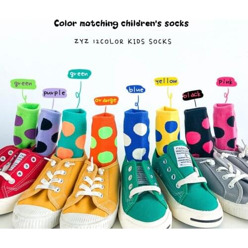 Kids Cotton Socks Children Autumn Winter Socks With Pattern Cotton Soft Fashion Socks For Boys Girls Polka Dot Cotton Socks