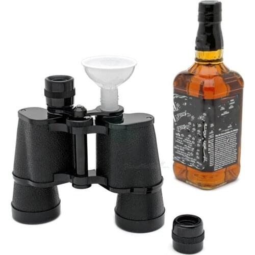 Double Sided Binocular Flask Travel Water Bottle Sport Drinkware Russian Flagon Whiskey Bottle Shot Flask Shaker Whisky Pot