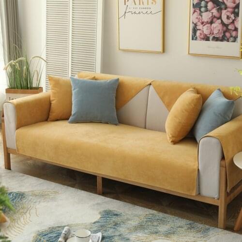 Waterproof Sofa Cover Anti-scratch Pet Kid Mat Corduroy Non-slip Couch Cover Removable Washable Armchair Furniture Protector