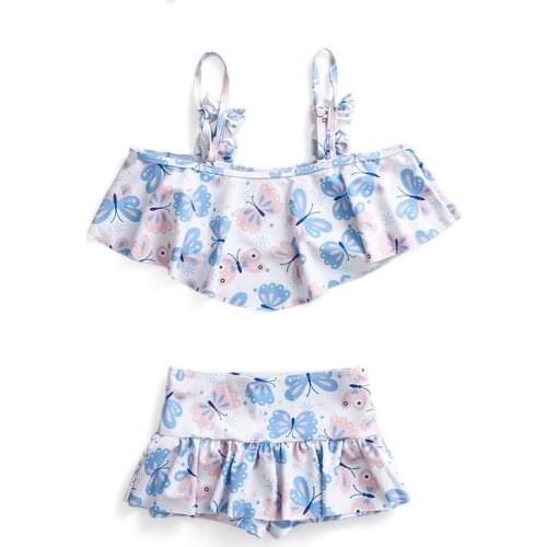 Kaiya Angle Summer New Arrivals Swimsuit Toddler Baby Girl Outfits Boutique Pollover Printed Wholesale