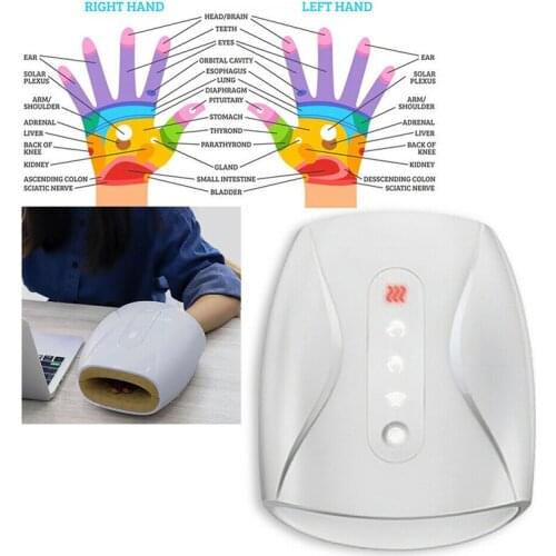 1pc Electric Heated Hand Wrist Palm Finger Massager Air Compression Pain Relief Relaxation Massage Instrument