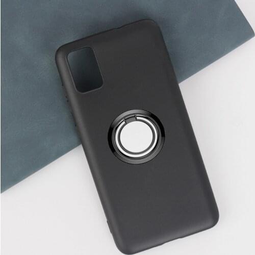 For ZTE Blade A31 Back Ring Holder Bracket Phone Cover TPU Soft Silicone Case On BladeA31