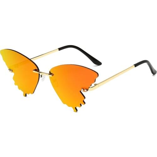 Brand Design Fashion Cat Eye Sunglasses Women Metal Rimless Sun Glasses Luxury Trending Sunglass UV400 Shades Eyewear oculos