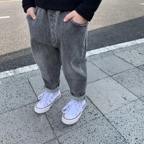 Autumn Toddler Boys Jeans Korean Casual Solid Thick Denim Pants For Boy Child 0-6T Baby Boy Jeans Toddlers Denim Trousers