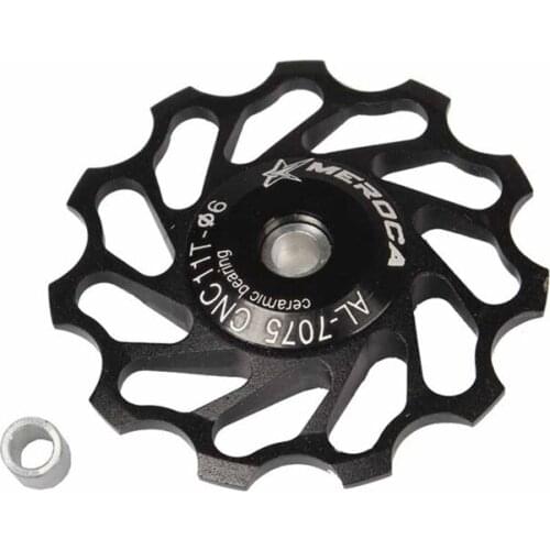 Aluminum Alloy MTB Road Bike Bicycle Bearings Ceramic Pulley Rear Derailleur 11T 13T Guide Cycling Ceramics Bearing Jockey Wheel
