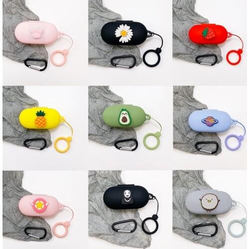 DIY Cute Anti-fall Earphone Case Silicone Protective Cover Shell for Oneplus Buds Z Wireless Bluetooth Earphones Case With Hook