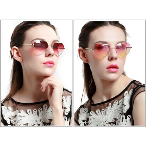 Retro Love Sunglasses Mens and Womens Ocean Film Series Peach Heart Glasses Korean Trend Sunglasses