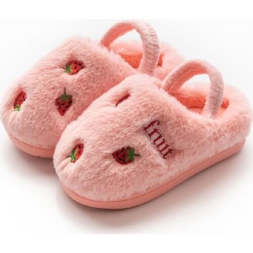 Winter kids Shoes Slippers Children Funny Soft Anti-slip Home House Shoes Kids Baby Girls Embroidery Slipper Indoor Floor Shoes