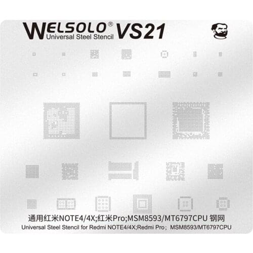 Mechanic Universal BGA Reballing Stencil for XIaomi Redmi Note 4 4X Redmi Pro MT6797 MSM8593 CPU Power Audio IC Chip Tin Net