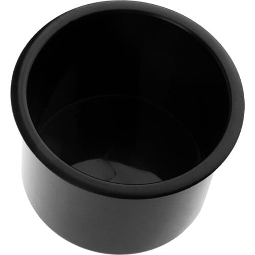 Recessed Alloy Cup Drink Can Holder for Boat Truck Car Table (Black, 82mm x 67mm)
