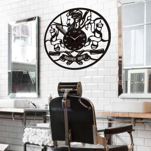 Vinyl Sticker Haircuts and Shaves Wall Decal Hairdresser Barbershop Logo Window Wall Mural Hair Salon