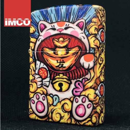 IMCO Sinicism of Oil Painting Cigarette Tobacco Lighters Metal Creative Refillable Kerosene Lighter Accessories Gadgets for Men