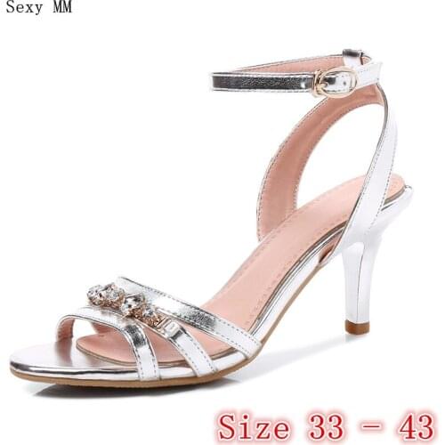 Peep Toe Women High Heel Sandals Shoes Woman High Heels Gladiator Sandals Pumps Small Plus Size 33 - 40 41 42 43