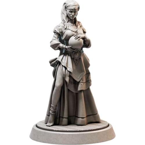 1/24 75mm 1/18 100mm Resin Model Kits Tribal queen Figure Unpainted No Color RW-104