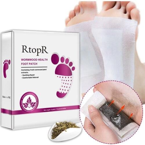1 Box Wormwood Health Body Detox Foot Patch Effective Improve Sleep Quality Organic Detox Beauty Slimming Feet Cleansing Patch