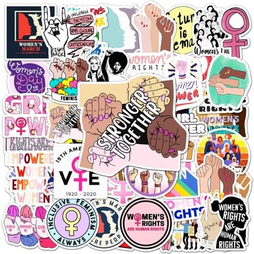 10/30/50Pcs Feminism Sexism Cartoon Stickers Laptop Guitar Phone Luggage Bike Girl Inspirational Graffiti Decal Kids Sticker Toy