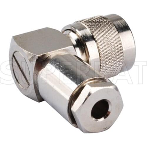 Superbat 10pcs N Clamp Plug Right Angle RF Coaxial Connector for RG58,RG400,RG142,LMR195 Cable
