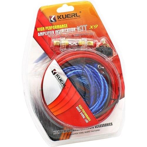 10GA Power Cable Subwoofer Speaker Car Audio Wire Wiring Amplifier Installation Wires RCA Power Cable Fuse 60 AMP Fuse Holder