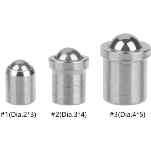 20Pcs/Set 2*3mm/3*4mm/4*5mm Stainless Steel Spring Ball Head Plunger Accuracy Positioning Beads Screw Smooth Ball Plunger Set