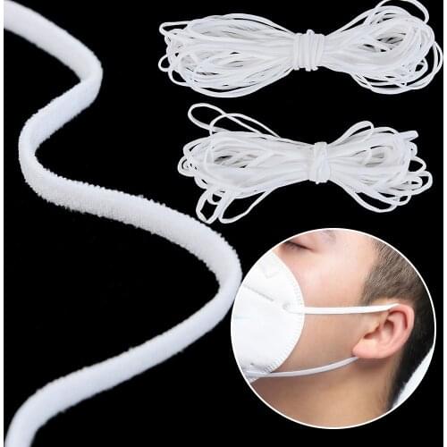 3/4/5mm Elastic Band mesk Sewing Elastic Ribbon Cord Spandex Rubber Band Trim Sewing Fabric DIY Garment Accessories 10meters