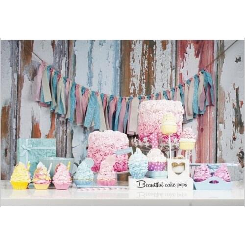 VinylBDS Custom Backgrounds Photography Backdrops Cake Colorful Cute Birthday Photography BackgroundS Digital Printing Backdrops