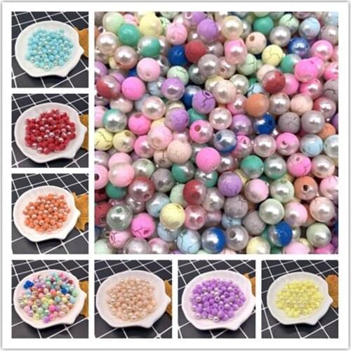 50pcs 8mm Double Colored Beads Spacer Beads For Jewelry Making Handmade DIY Jewelry Accessories