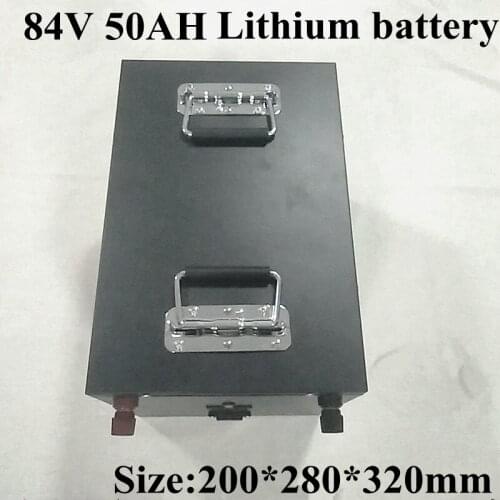 High Power 84v 50Ah Super Electric Bike Battery 8000w Electric Winch 8Kw Lithium Ion 84v VRLA Replacement Scooter + 10A Charger