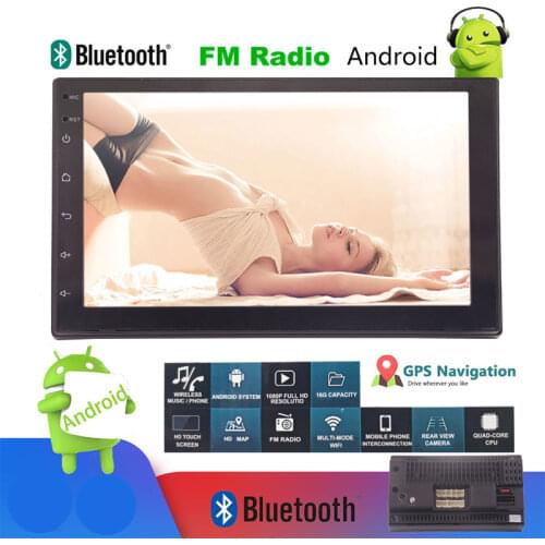 Upgraded 2 DIN Android 9.0 Radio Double Car Stereo GPS Navigation Bluetooth WiFi USB Head Unit Driving Speed Display