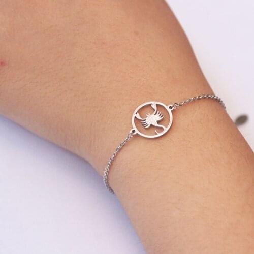 1 Pc Special Scorpion Bracelet Stainless Steel Charm Insect Bracelets For Cute Women Geeks Fashion Jewelry Lucky Gift