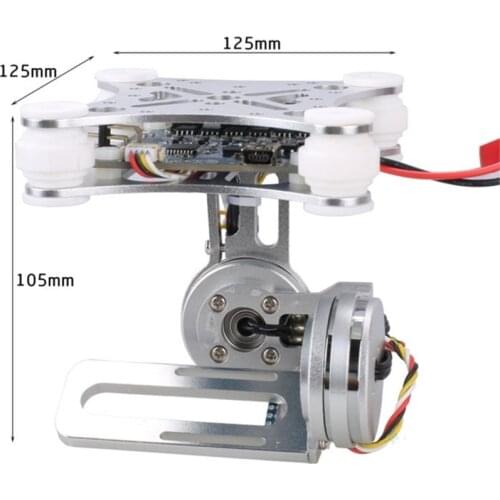 For Gopro SJCAM XIAOMI YI Action Camera Eken 2-Aixs 2D Brushless Camera Gimbal for F450 F550 S500 FPV Drone Quadrocopter