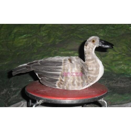 About 30cm gray feathers duck toy model home rural garden decoration birthday gift h1115