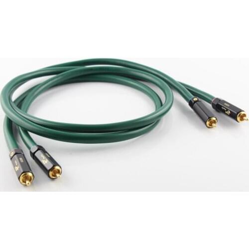 Pair MA-220 Red Copper Hifi Audio Interconnect RCA Cable wire with Pailccs Gold Plated RCA plug hi-end RCA extension cord