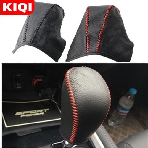 KIQI 1 Pc Leather Gear Shift Collars Fit for Nissasn Qashqai J11 Xtrail X-Trail X Trail T32 Murano Gear Head Knob Cover