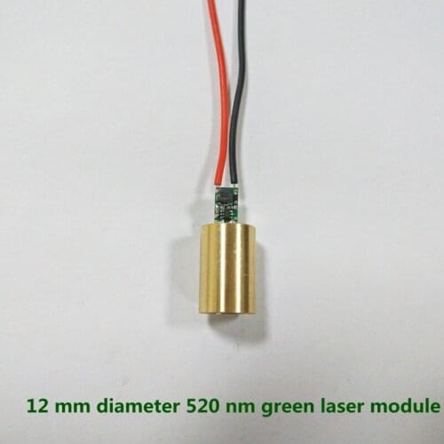 Diameter 12mm 520nm 515nm 10mw Green Spot Laser Module Green Laser Tube Stable Green Light Low Temperature Start-up