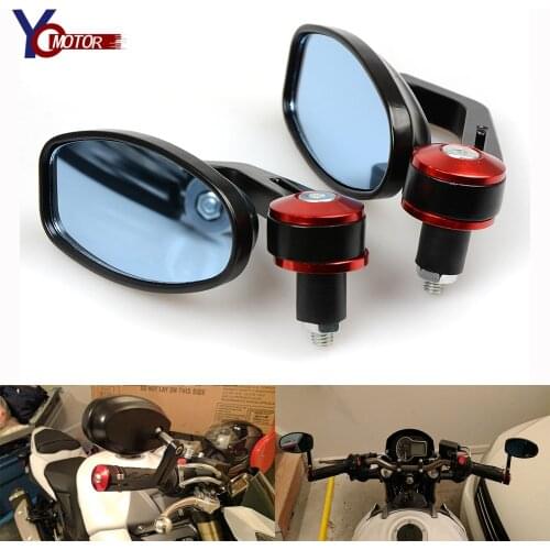 Motorcycle Rearview Mirrors CNC Handlebar End Mirrors FOR SUZUKI RMZ250 RMZ450 RMX450Z DUCATI Monster Dark M900 Metallic 916