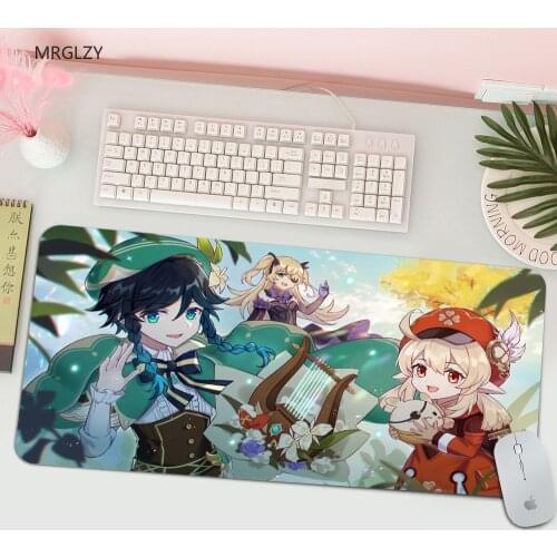 MRGLZY Genshin Impact Natural Rubber Office Mouse Pad Anime Mouse Pad Desk Mat Mouse Pad Cute Best Seller Gaming Mouse Pad