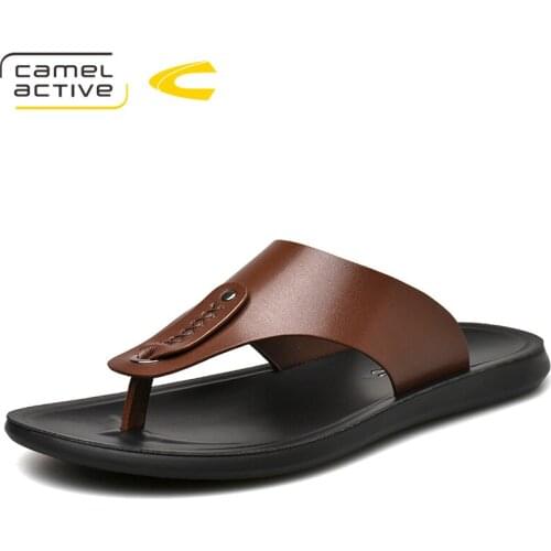 Camel Active 2019 New Summer Men Flip Flops High Quality Beach Sandals Non-slide Male Slippers Zapatos Hombre Casual Shoes