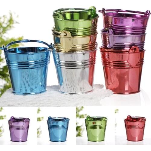 Small Plastic Bucket Solid Color Mini Keg Barrel Home Garden Succulent Planting Pots Desktop Sundries Storage Basket Decoration