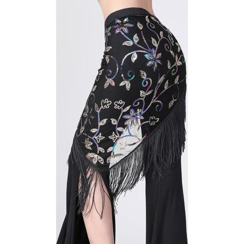 New Belly dance costumes sequins tassel indian belly dance Hip scarf for women belly dancing belt 5 Colour