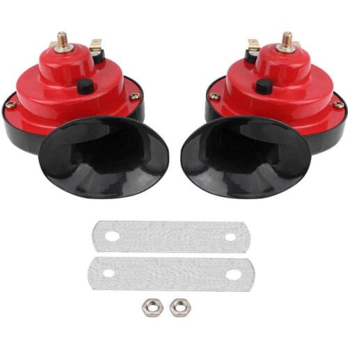 Pair of Dual-tone Loud Car Snail Air Horn 12V 135db Universal for Truck Car Boat Bike