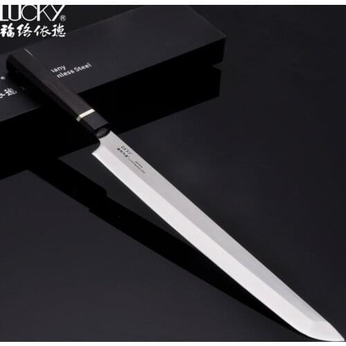 Professional Japanese Sashimi Sushi Kitchen Knife German DIN 1.4116 Stainless Steel Fish Filleting Knives Ebony Wood Handle 6-7