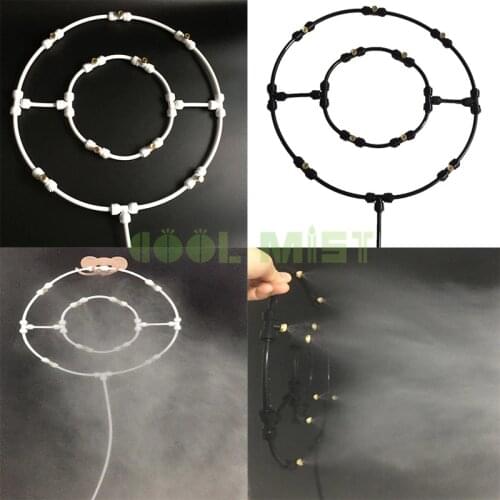 S241 Water cooler portable fan cooler double mist ring 350cm diameter with 10pcs mist nozzle mist ring for your fan