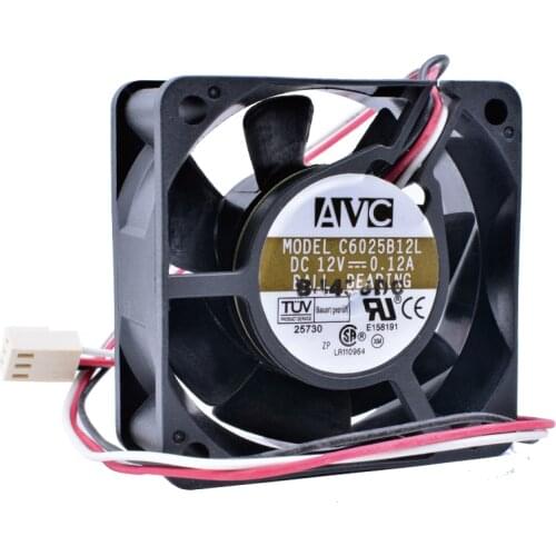 COOLING REVOLUTION C6025B12L 6cm 6025 12V 0.12A 3-wire speed monitoring function mute computer CPU cooling fan