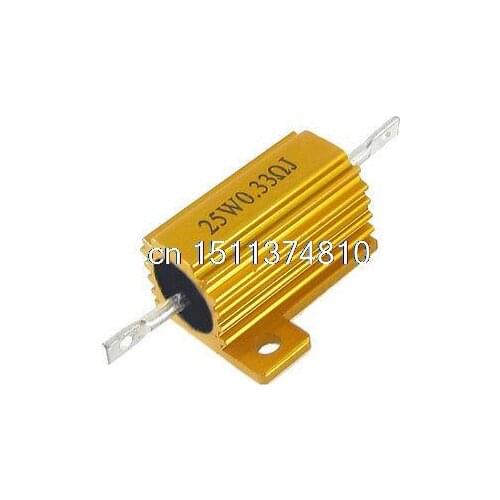 Screw Tap Mounted Aluminum Housed Wirewound Resistor 25W 0.33 Ohm