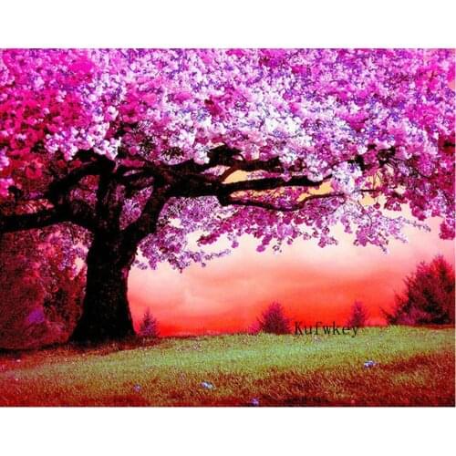 Needlework,5d diy diamond painting cross stitch,sakura tree pattern diamond embroidery mosaic home decorative pasted 3d picture