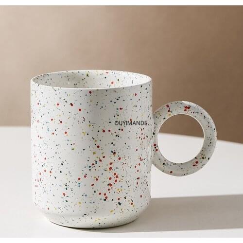 Nordic Colorful Splash-ink Mugs Creative Ceramic Cups For Coffee Tea Milk Water Personalized Tableware Modern Home Kitchen Decor