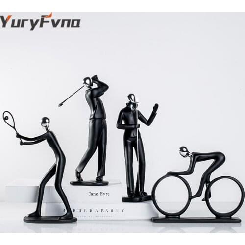 YuryFvna Modern minimalist resin player decorative ornaments home accessories living room study ornaments ornaments crafts